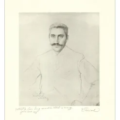 FRIANT Emile - Lithographie "Portrait de Léon LEVY, Avocat à Nancy" 42x26cm - 1897