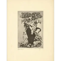 FRIANT Emile - Lithographie "Composition pour la pharmacie Ferry à Nancy" 44x32cm - 1910