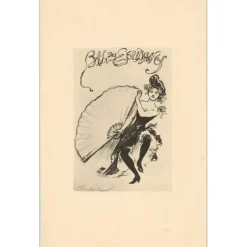 FRIANT Emile - Lithographie "Bal des courtisanes" 25x16cm - 1910