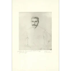 FRIANT Emile - Lithographie "Portrait de Léon LEVY, Avocat à Nancy" 42x26cm - 1897
