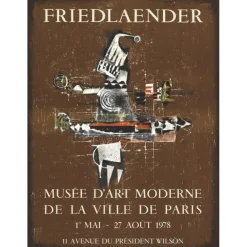 FRIEDLAENDER Johnny - Lithographie "Exposition Musée d'art moderne, Paris" 77x56cm - 1978