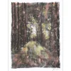 GANTNER Bernard - Aquarelle sur Lithographie originale "La forêt en automne" 38x28cm - 1967