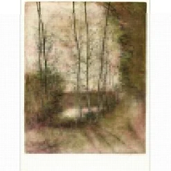 GANTNER Bernard - Lithographie originale "L'étang" 76x54 cm