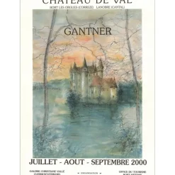 GANTNER Bernard - Lithographie "Exposition Galerie Christiane Vallé, Clermont-Ferrand" 76x56cm - 2000