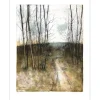 GANTNER Bernard - Lithographie originale "Paysage de forêt" 65x47cm