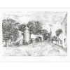 GANTNER Bernard - Lithographie originale "Cour de ferme" 48x66 cm - Papier Japon