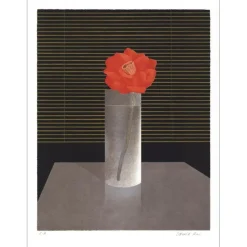 GARCIA-FONS Pierre - Lithographie originale "La fleur rouge" 61x45cm