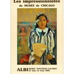 GAUGUIN Paul - Affiche "Exposition Musée Toulouse Lautrec, Albi" 69x47cm - 1980