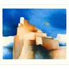 GAVEAU Claude - Lithographie originale "Village de Provence" 46x56cm - 1991