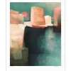 GAVEAU Claude - Lithographie originale "Barque rouge" 80x63cm