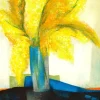 GAVEAU Claude - Lithographie originale "Mimosas" 53x53cm