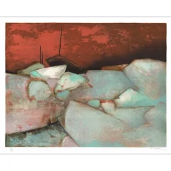 GAVEAU Claude - Lithographie originale "Ciel d'orage" 56x76cm