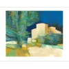 GAVEAU Claude - Lithographie originale "Maison en Provence" 56x76cm