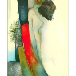 GAVEAU Claude - Lithographie originale "Le Couple"