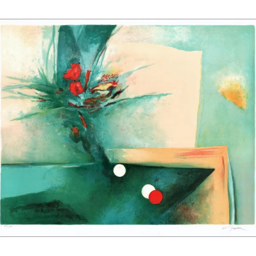 GAVEAU Claude - Lithographie originale "A l'académie" 63x79cm