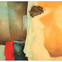 GAVEAU Claude - Lithographie originale "Véronique" 56x61cm