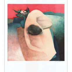 GAVEAU Claude - Lithographie originale "Sieste" 76x56cm