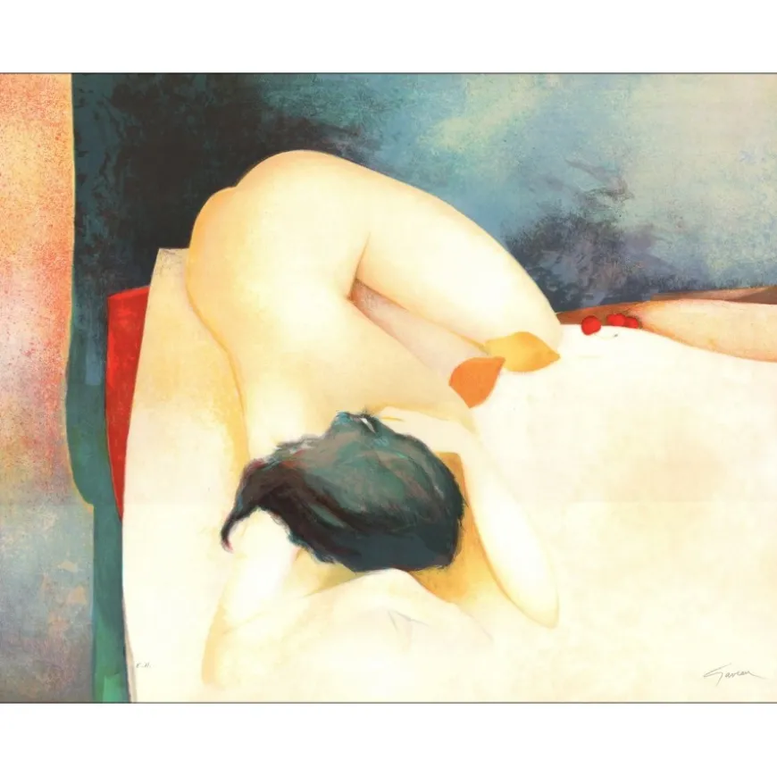 GAVEAU Claude - Lithographie originale "Laurence" 50x65cm