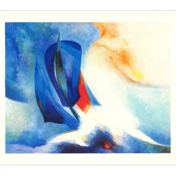 GAVEAU Claude - Lithographie originale "Voilier en haute mer" 46x56cm - 1991