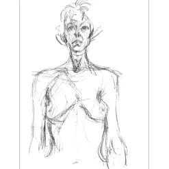 GIACOMETTI Alberto - Lithographie "Femme nue à l'atelier" 38x28cm - 1961