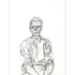 GIACOMETTI Alberto - Lithographie "Portrait d'homme 03" 38x28cm - 1961