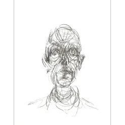 GIACOMETTI Alberto - Lithographie "Portrait d'homme 01" 38x28cm - 1961