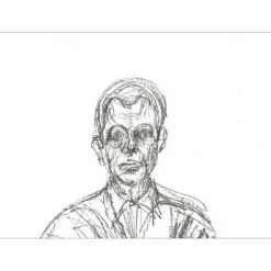 GIACOMETTI Alberto - Lithographie "Portrait d'homme 03" 38x28cm - 1961
