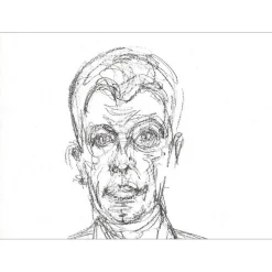 GIACOMETTI Alberto - Lithographie "Portrait d'homme 02" 38x28cm - 1961