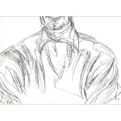 GIACOMETTI Alberto - Lithographie "Portrait d'homme 02" 38x28cm - 1961