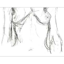 GIACOMETTI Alberto - Lithographie "Femme nue à l'atelier" 38x28cm - 1961