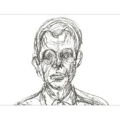 GIACOMETTI Alberto - Lithographie "Portrait d'homme 03" 38x28cm - 1961