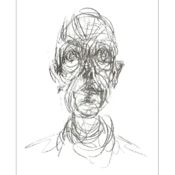 GIACOMETTI Alberto - Lithographie "Portrait d'homme 01" 38x28cm - 1961