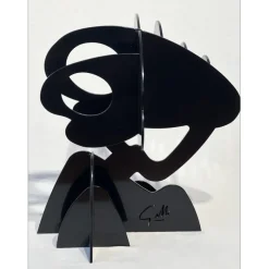 GILLI Claude - Sculpture originale en métal "Arbre noir" 50x45x30cm