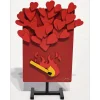 GILLI Claude - Sculpture originale en métal "L'amour fou" 16x11x4cm