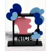 GILLI Claude - Sculpture originale en métal "Nice 1990" 16x13x3cm