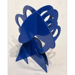 GILLI Claude - Sculpture originale en métal "Arbre bleu" 20x17x13cm
