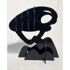 GILLI Claude - Sculpture originale en métal "Arbre noir" 50x45x30cm