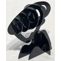 GILLI Claude - Sculpture originale en métal "Arbre noir" 20x17x13cm