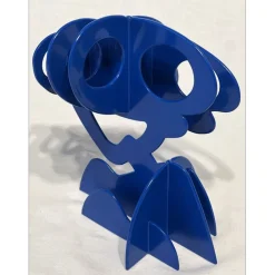GILLI Claude - Sculpture originale en métal "Arbre bleu" 20x17x13cm