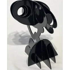 GILLI Claude - Sculpture originale en métal "Arbre noir" 20x17x13cm