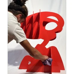 GILLI Claude - Sculpture originale en métal "Arbre rouge" 75x70x50cm