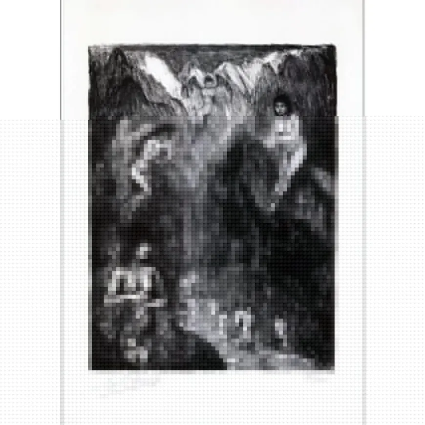 GOERG Edouard - Lithographie originale "Le bain des sorcières" 56x38cm