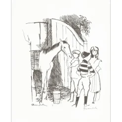 GRAU-SALA Emilio  - Lithographie "L'écurie" 32x25cm