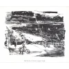 GRAU-SALA Emilio  - Lithographie signée au crayon "Route de la Corniche à Trouville" 27x21cm - 1961