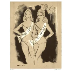 GRAU-SALA Emilio - Lithographie "Les Miss" 32x25cm - 1971