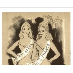 GRAU-SALA Emilio - Lithographie "Les Miss" 32x25cm - 1971