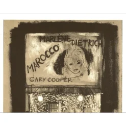 GRAU-SALA Emilio - Lithographie "Marlène Dietrich" 32x25cm - 1971