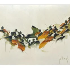 GUILLEMARD Dominique - Huile sur Toile "Les musiciens, Moderato" 54x65cm (15F)