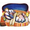HADAD Abraham - Lithographie originale "La plage" 50x65cm