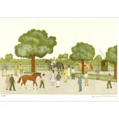 HADDELSEY Vincent - Lithographie originale "Cagnes-sur-Mer" 37x54 cm - 1985 - Signée et Numérotée